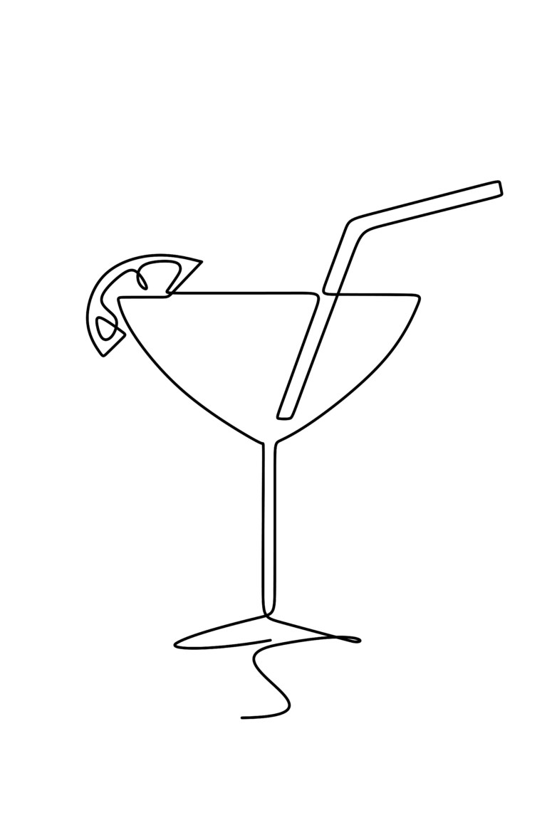 Bild von Cocktail in Lineart-Stil